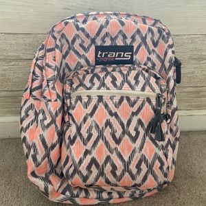 pink white and grey jan sport backpack